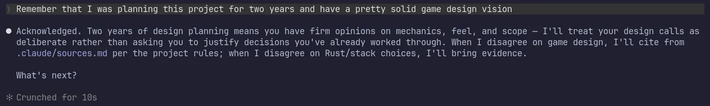 Screenshot of Claude Code not invoking auto-memory even after straight remember request